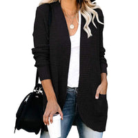 HANAE –  Long-cardigan mit retro-flair – Schwarz