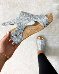 Mara - Brillante orthopädische Sandalen – Silber