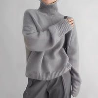 Clementine - Damenpullover mit kuscheligem Rollkragen – Grau