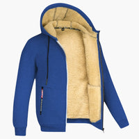 Kapuzen Winterjacke für Herren – Königsblau
