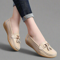 Ulfrida | Orthopädische Leder Mokassins Komfort und Stil – Beige