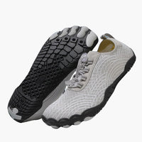 Unisex Outdoor Barfuß schuhe mit elastischem Verschluss und rutschfester Sohle – Weiß / Schwarz