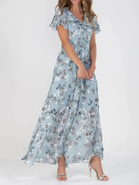 Gabriele | Damen Glamouröses Kaschierendes Maxikleid – Maxi Glamour Kaschierend 2026 – Blau
