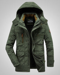 Luis | Herren Winter Parka Jacke – Dunkelgrün