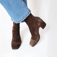 Claudia | Damen Komfort Stiefeletten Mit Absatz – Braun