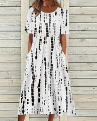 kleid-mit-kurzen-ärmeln-Leana – Schwarz