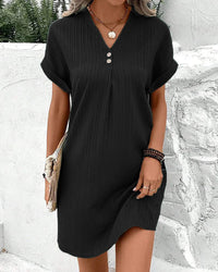 Nathalie - Elegantes Sommerkleid – Schwarz