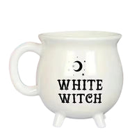 SpookySips – Halloween-Kessel-Keramikbecher – Weiß