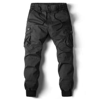 Niel | Herren Cargo Jogger mit Rippbündchen – Schwarz