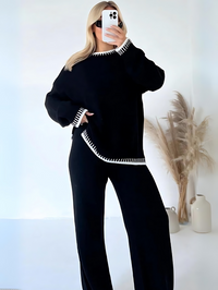 Gregoria - Bequemes Lounge-Set – Schwarz