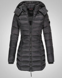 Jessica | Damen Winter Kapuze Daunenjacke – Schwarz