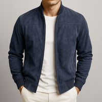 Léo Suede Bomber – Marine