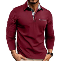Jerome - Komfortables Langarm-Poloshirt – Rot