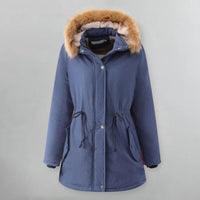 TERESA - GEPOLSTERTE BAUMWOLLJACKE MIT KAPUZE – Blau