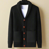 BALDWIN - STRICKJACKE MIT GROSSEN TASCHEN – Schwarz