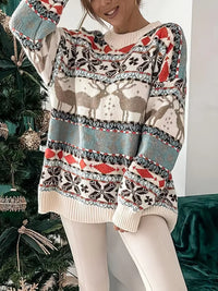 Pashornaya | Strickpullover Festfreude in Farbblock-Optik – Mehrfarbig