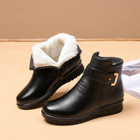 Cindy - Orthopädische Stiefel – Schwarz + innen weiß