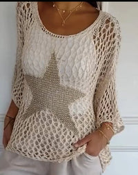 Stefanie™ Feminine Häkel Eleganz – Aprikose