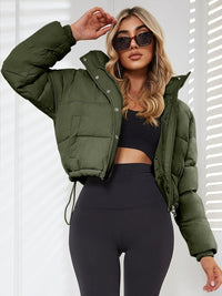Poirina | angepasste Jacke mit Tunnelzug – Oliv