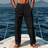 Wayne – Atmungsaktive Baumwolle undlockere Freizeit Sporthose – Schwarz