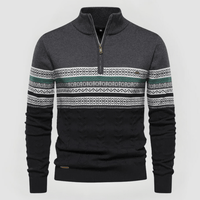 FINN - PULLOVER MIT HALBEM REISSVERSCHLUSS – Dunkelgrau