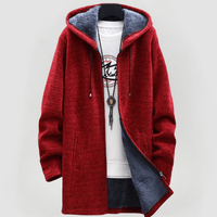 KIM - ELEGANTE UNISEX-JACKE MIT KAPUZE – Rot