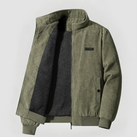 UDO · CORDJACKE MIT FLEECEFUTTER – Grün