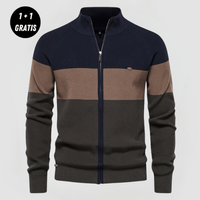BASTIAN - STRICKPULLOVER MIT REISSVERSCHLUSS (1+1 GRATIS) – Marine