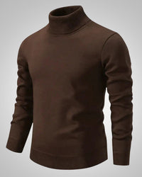 Bernd | Herren Klassischer Rollkragenpullover – Braun