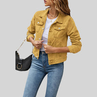 Lea | Damen Lässiger Herbst Mantel – Gelb