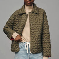 Sember | Gequiltete Jacke mit Herzdetail – Grün