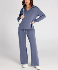 Grace - 2-teiliges Casual Set – Blauviolett