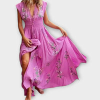 Felizia – Boho-Kleid mit bezaubernder Stickerei – Rosa