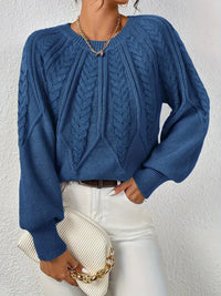 Fritzi - Stilvoller Strickpullover – Blau