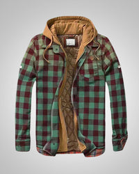 Klaus | Herren Casual Karierte Patchworkjacke – Grün