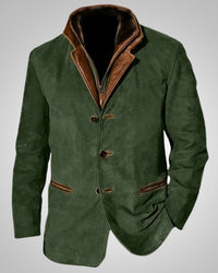 Frank | Herren Klassischer Reißverschluss Lederjacke – Grün