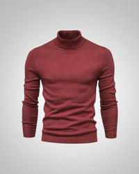 George | Herren Slim Fit Rollkragenpullover – Rot