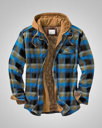 Klaus | Herren Casual Karierte Patchworkjacke – Blau