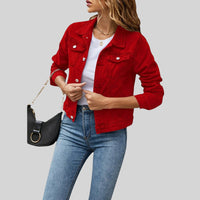 Lea | Damen Lässiger Herbst Mantel – Rot