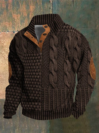 Lukas™ Lässiger Strukturierten Pullover – Dunkelbraun