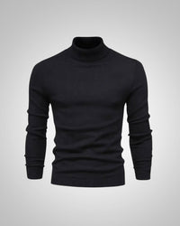 George | Herren Slim Fit Rollkragenpullover – Schwarz