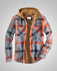 Klaus | Herren Casual Karierte Patchworkjacke – Grau