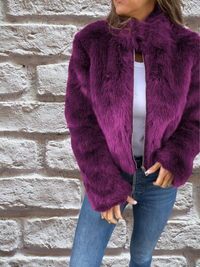 Susanne | Damen Komfort Reissverschluss Herbstjacke – Lila