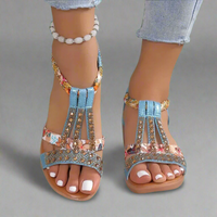 Carlina | Bohemian Sandalen für täglichen Komfort – Blau