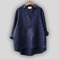 Anna - Linen Blouse – Marine