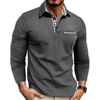 Jerome - Komfortables Langarm-Poloshirt – Grau
