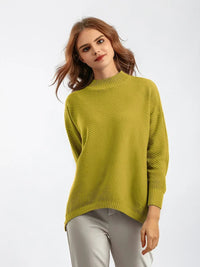 Samy - Übergroßer Pullover – Gelbgrün