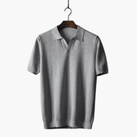 Klassisches Poloshirt für Herren - Kurzarm Basic Look – Grau