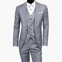 Eleganter Slim Fit Anzug - moderner Look für Herren zur Hochzeit – Grau