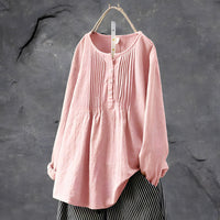 Nina - Übergroße Losse-Bluse – Rosa